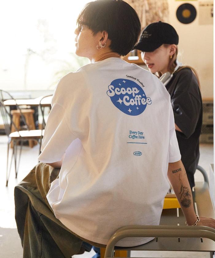 Scoop Coffee×FREAK'S STORE 聯名 大尺寸 後背印花 T恤