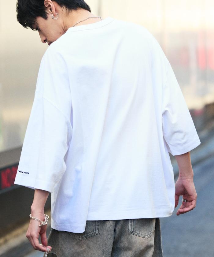 寬鬆剪裁 一點刺繡 圓領T恤/寬鬆剪裁