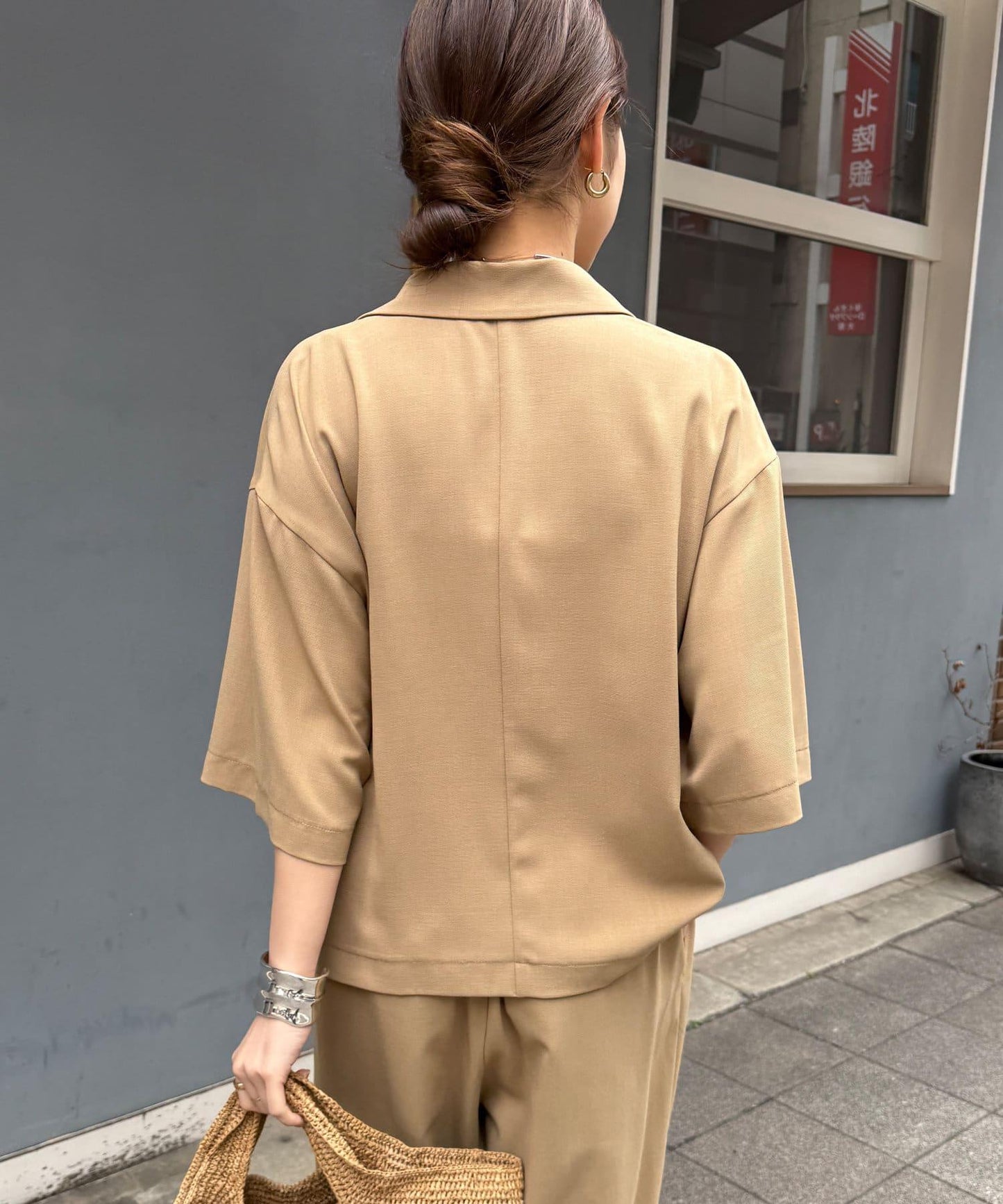 接觸冷感5分袖夾克