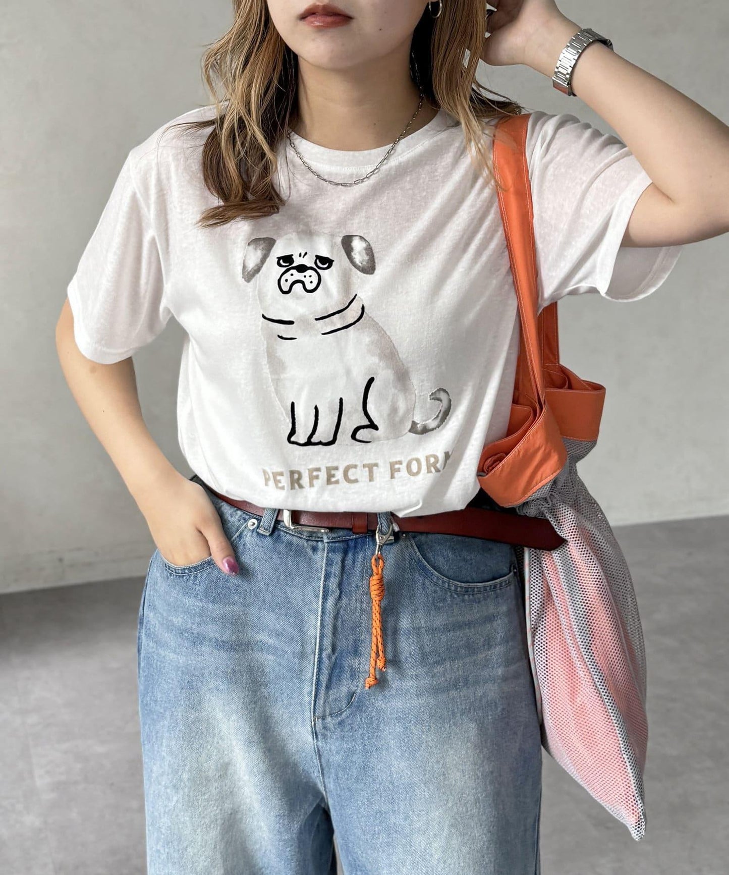透明絨面短袖T-shirt