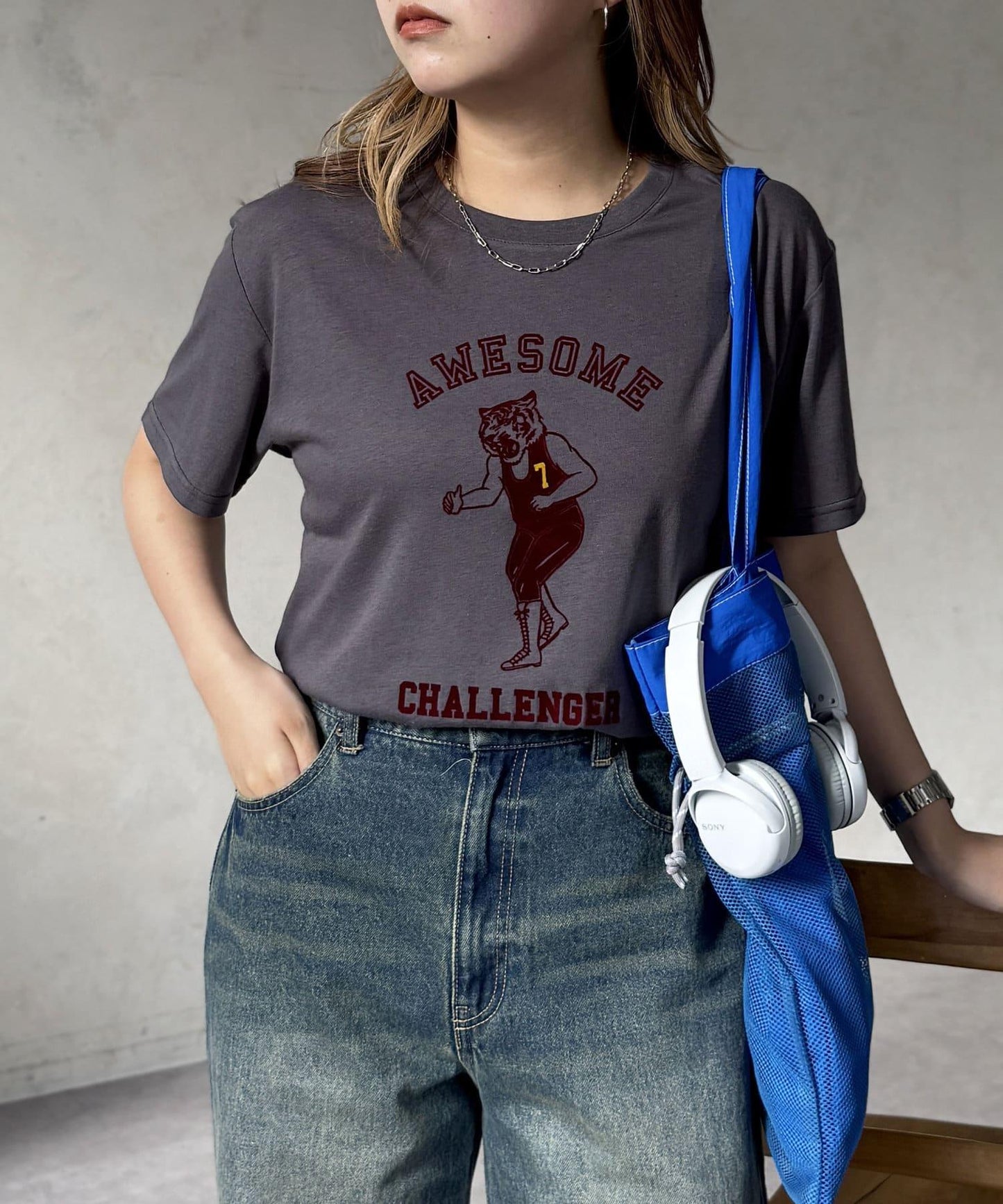透明絨面短袖T-shirt