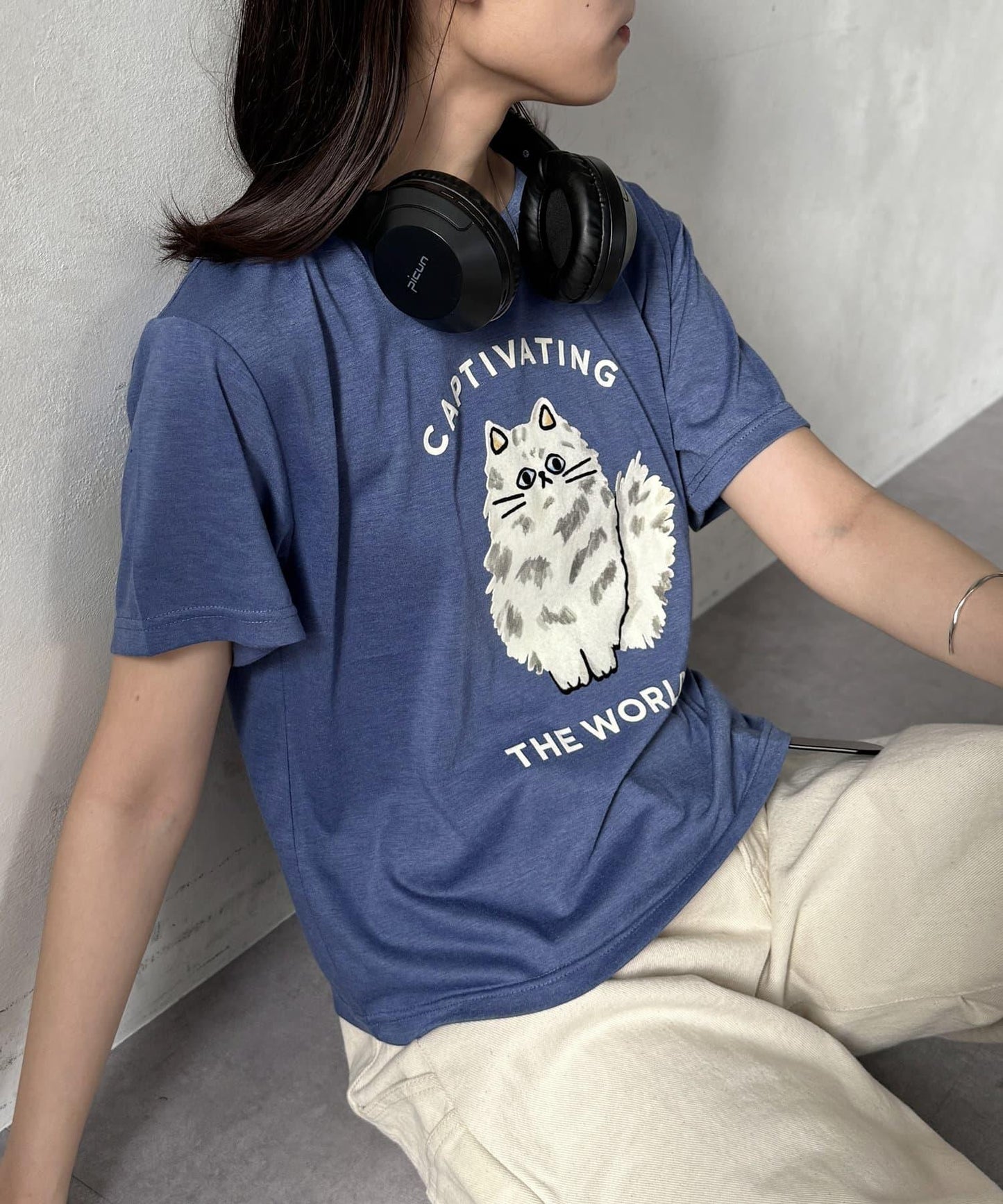 透明絨面短袖T-shirt