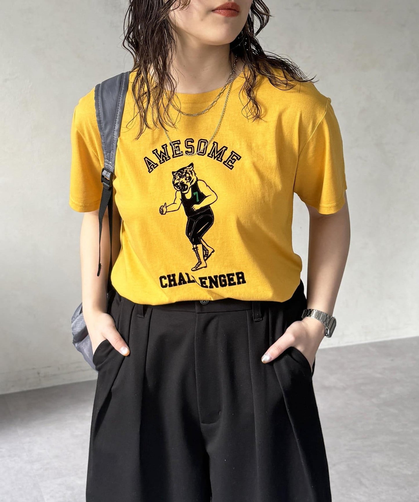 透明絨面短袖T-shirt
