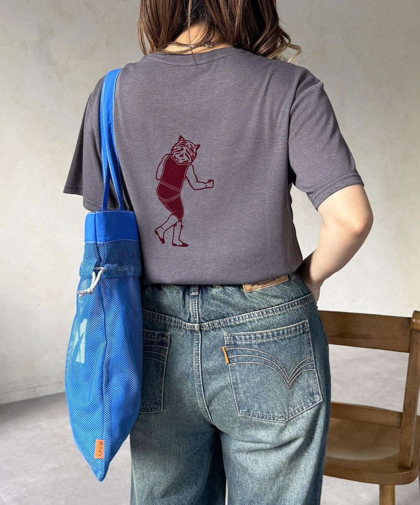透明絨面短袖T-shirt