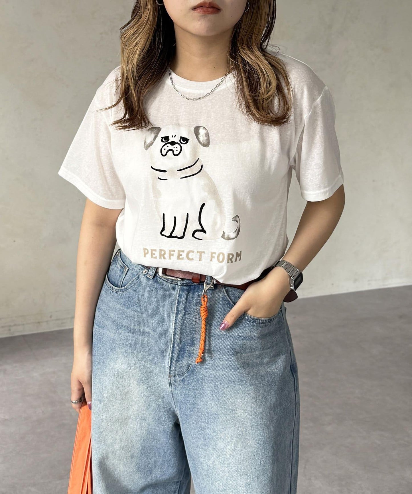 透明絨面短袖T-shirt
