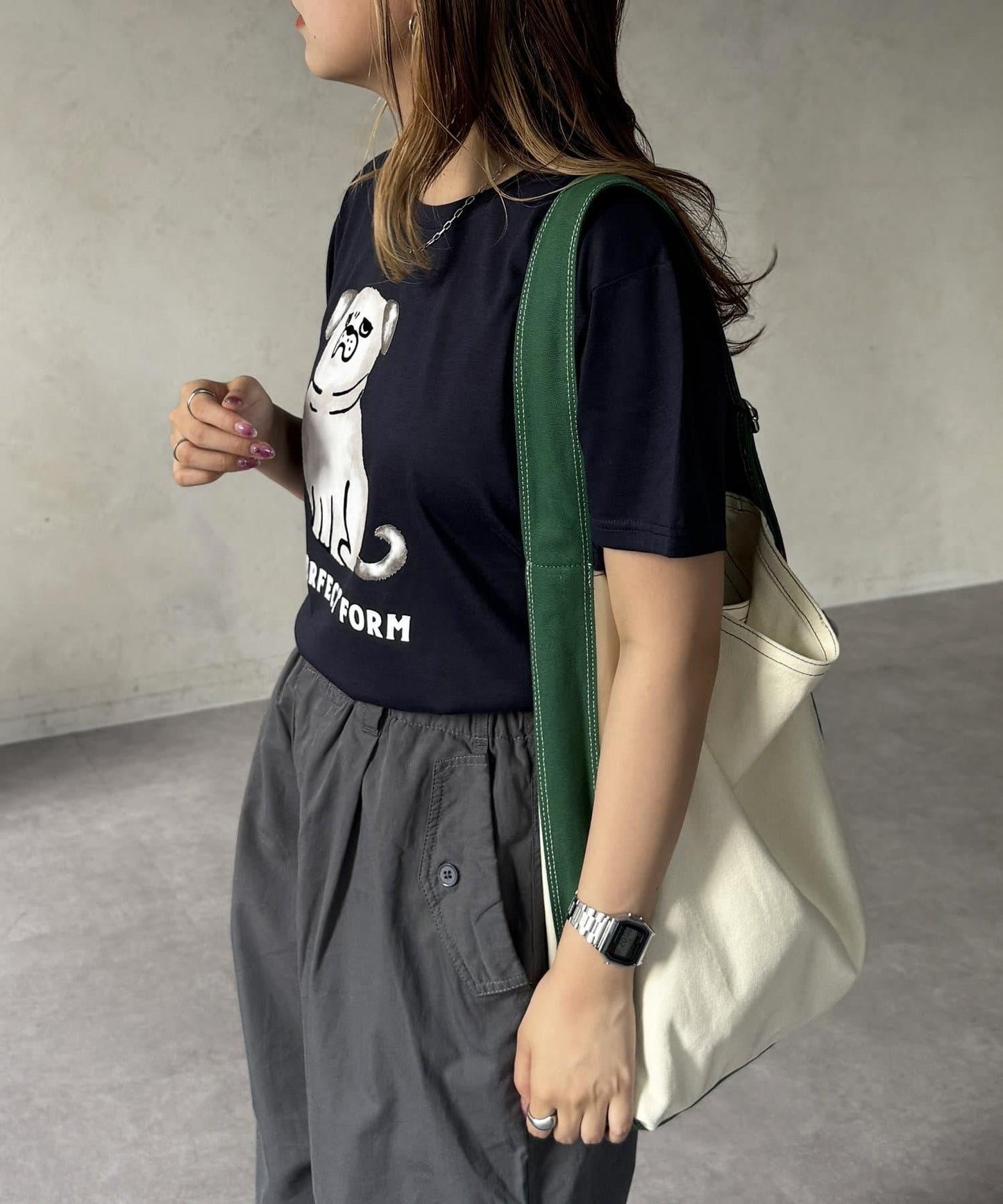 透明絨面短袖T-shirt