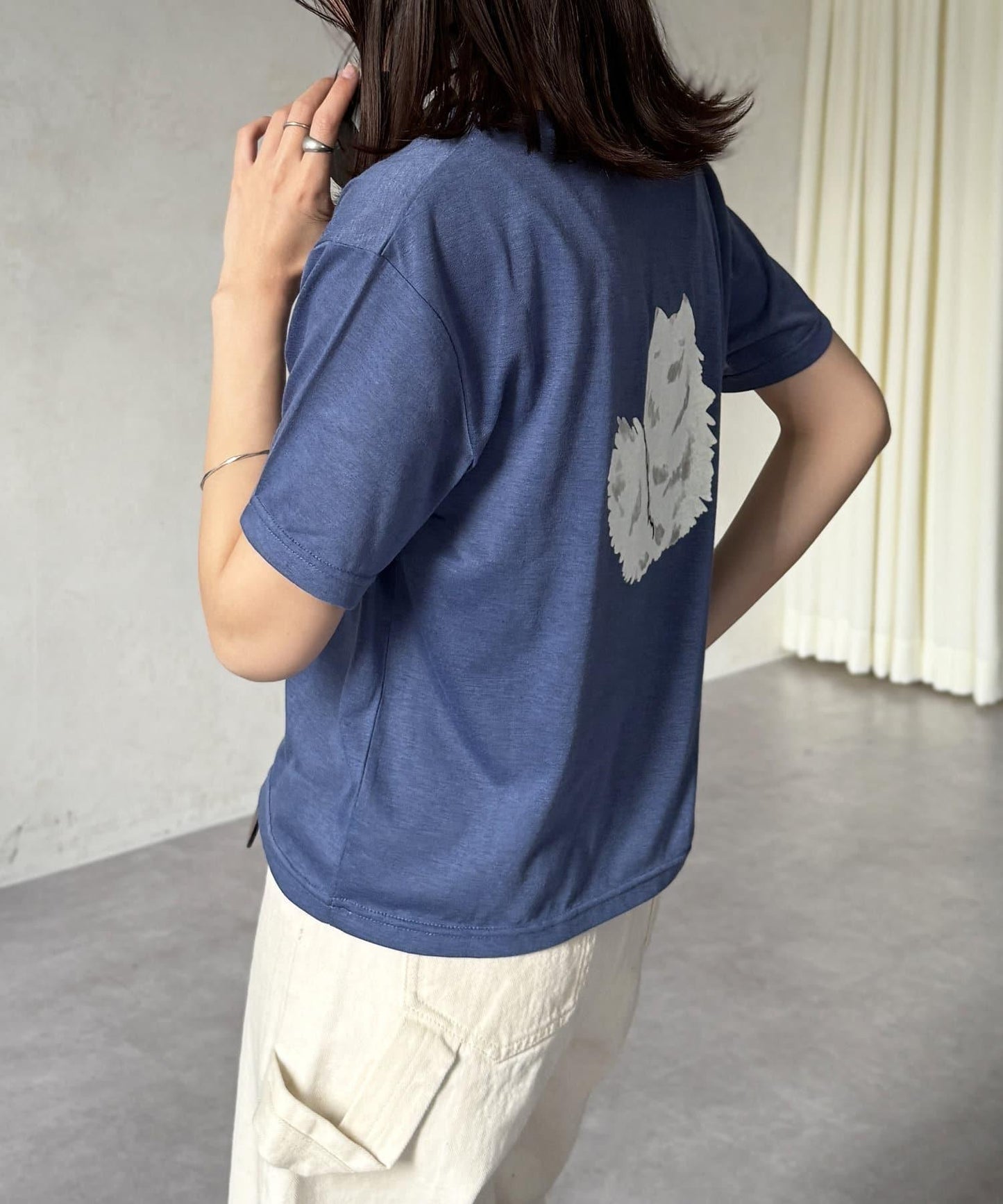 透明絨面短袖T-shirt