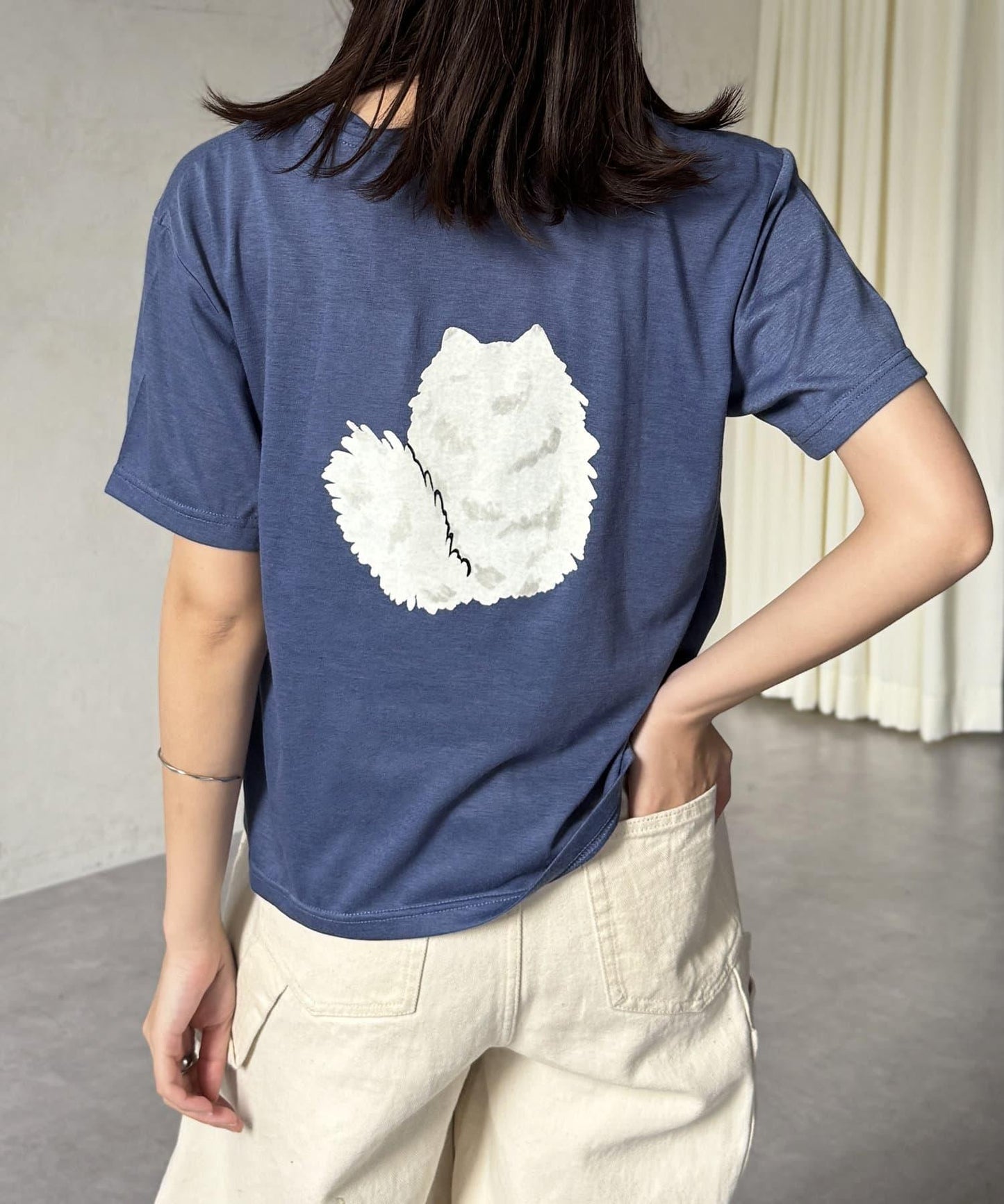 透明絨面短袖T-shirt