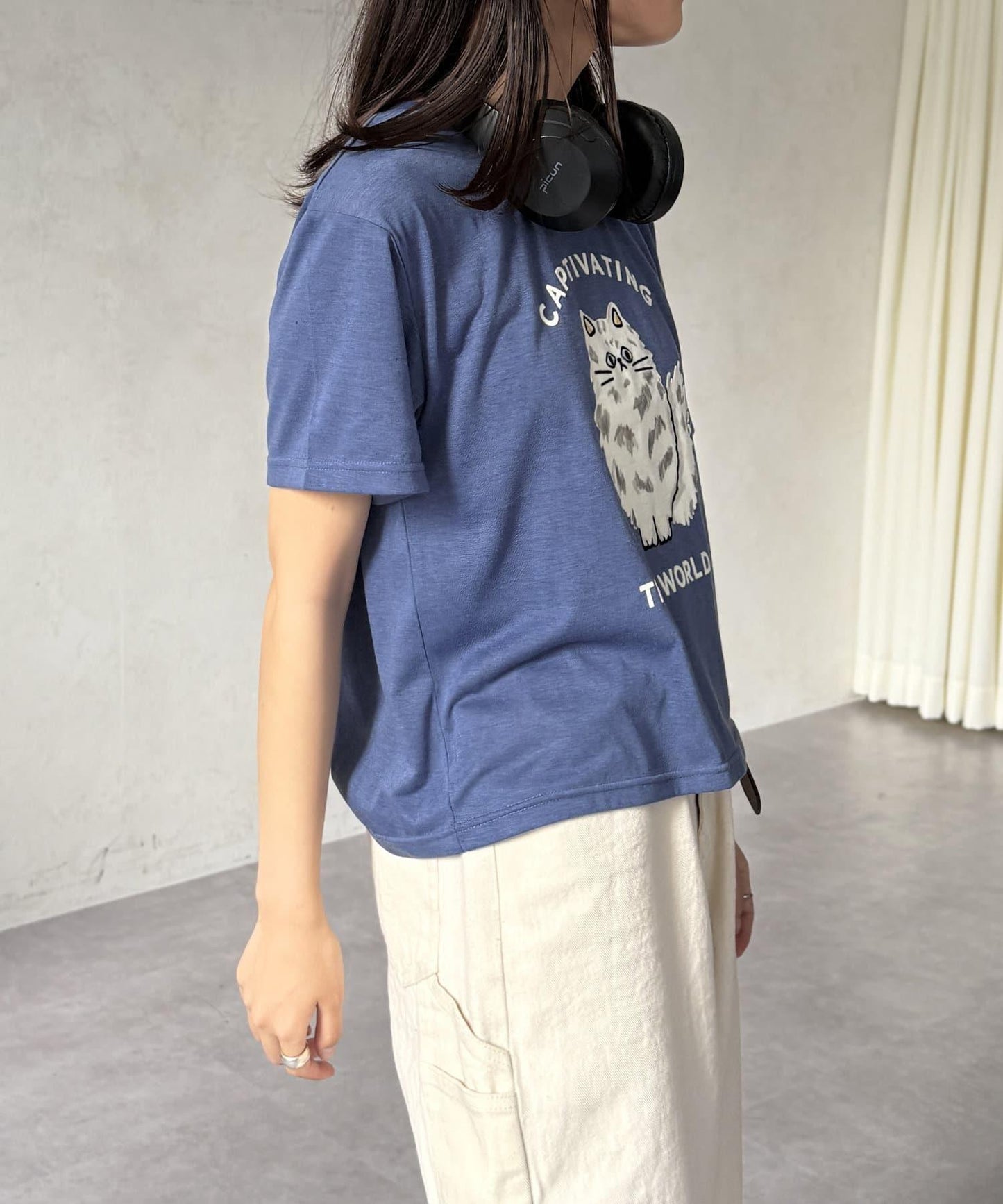 透明絨面短袖T-shirt