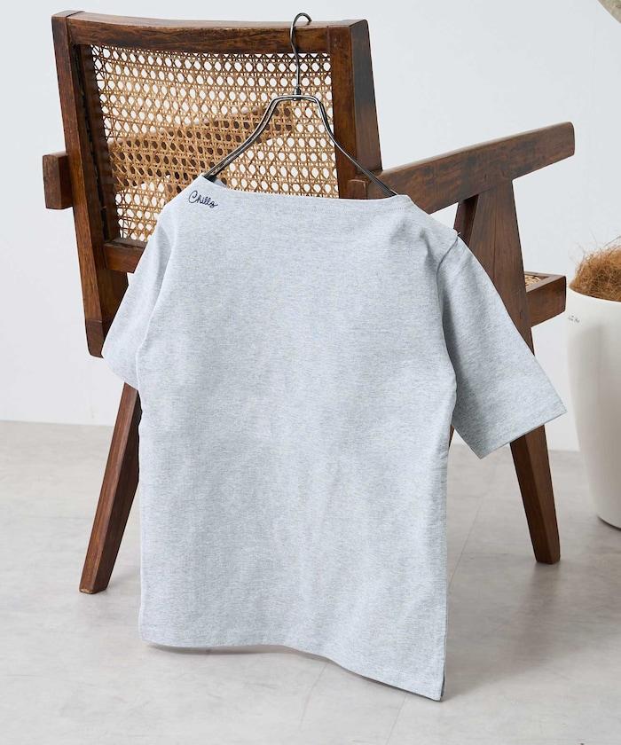一點刺繡 短袖緊身巴士克襯衫