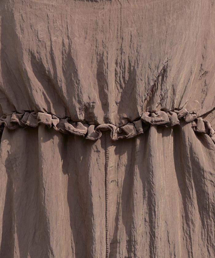 水洗處理 褶邊 增厚 揹帶褲