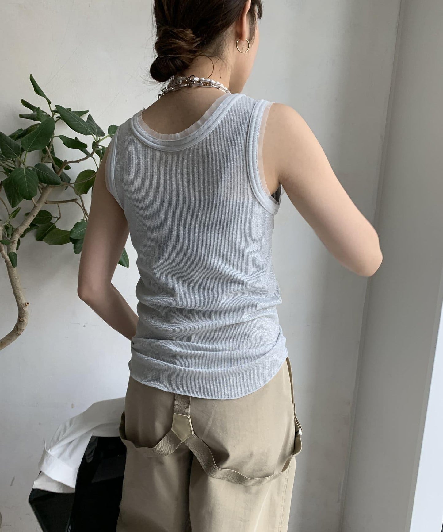 閃亮織帶背心