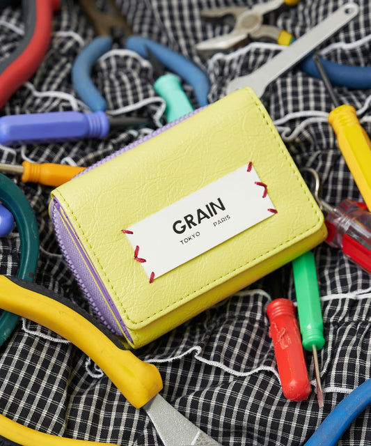 【GRAIN/穀物】三摺疊雙色錢包