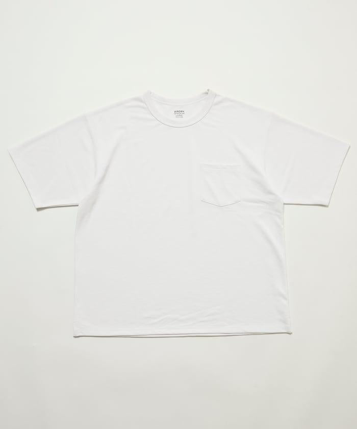 《AIR》DRY 高功能材料 棉紋織 圓領 帶口袋 T恤/吸溼快乾/遮熱/防紫外線