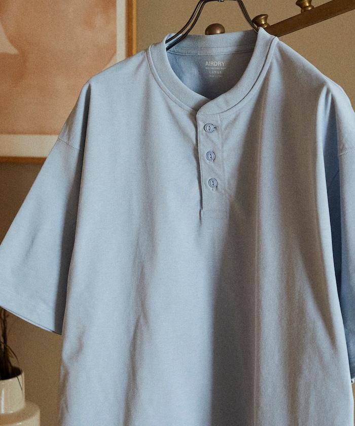 《AIR》DRY 高功能材料 7.7盎司 大尺寸 立領T恤/吸溼快乾/遮熱/防紫外線