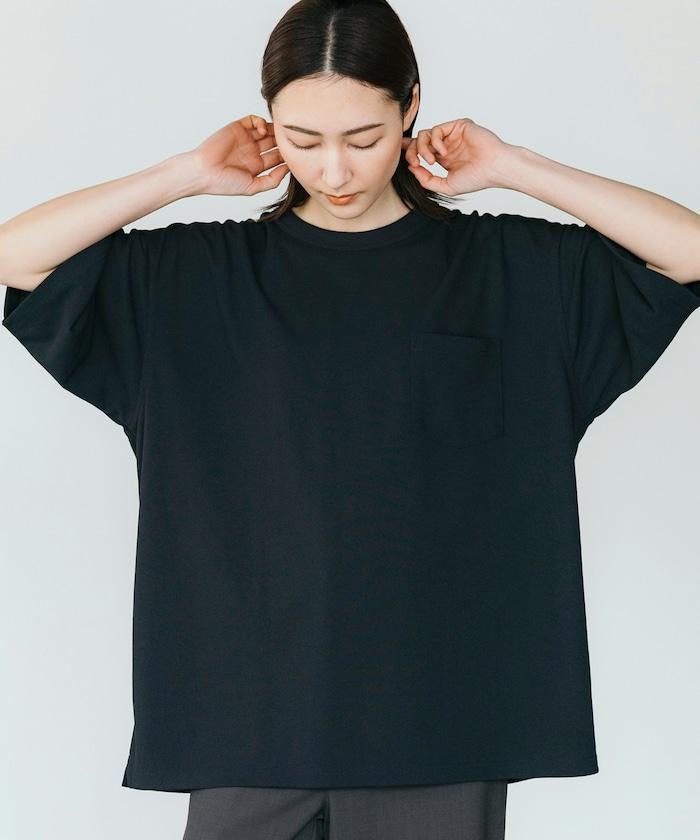 《AIR》DRY 高功能材料 棉紋織 圓領 帶口袋 T恤/吸溼快乾/遮熱/防紫外線