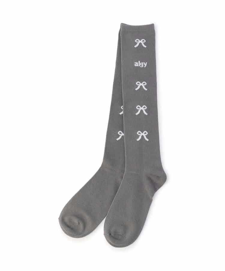 蝴蝶結logo可愛高筒襪