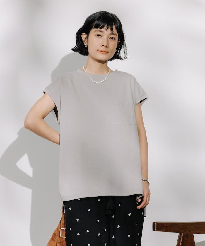 <接觸冷感/UV> 《空氣》DRY HIGHCOOL 法式短袖T恤