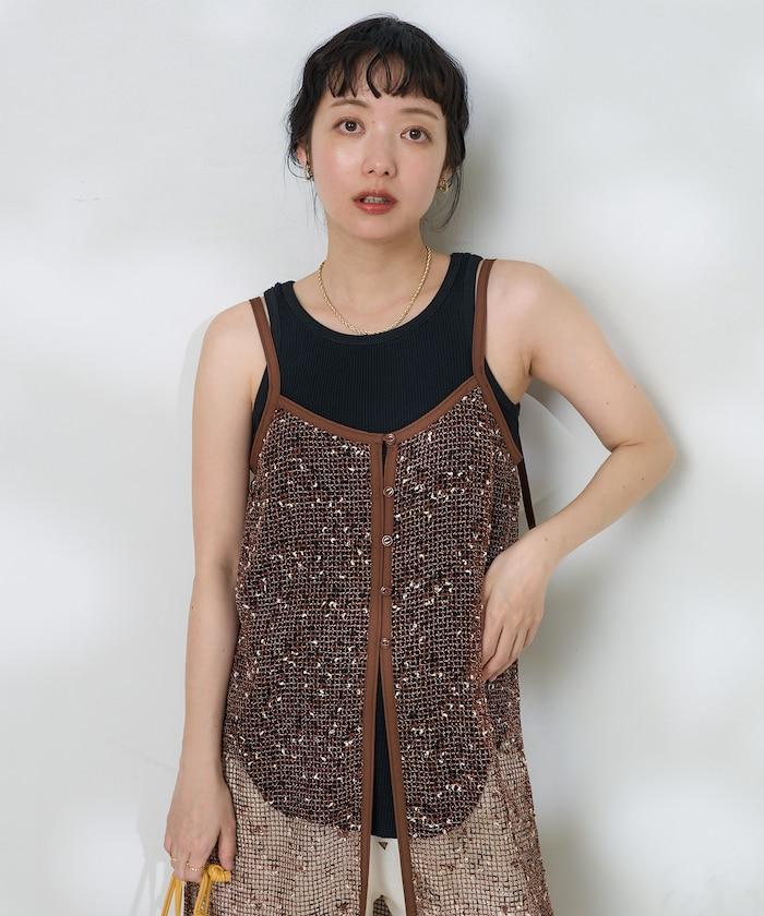 網眼網格吊帶連衣裙