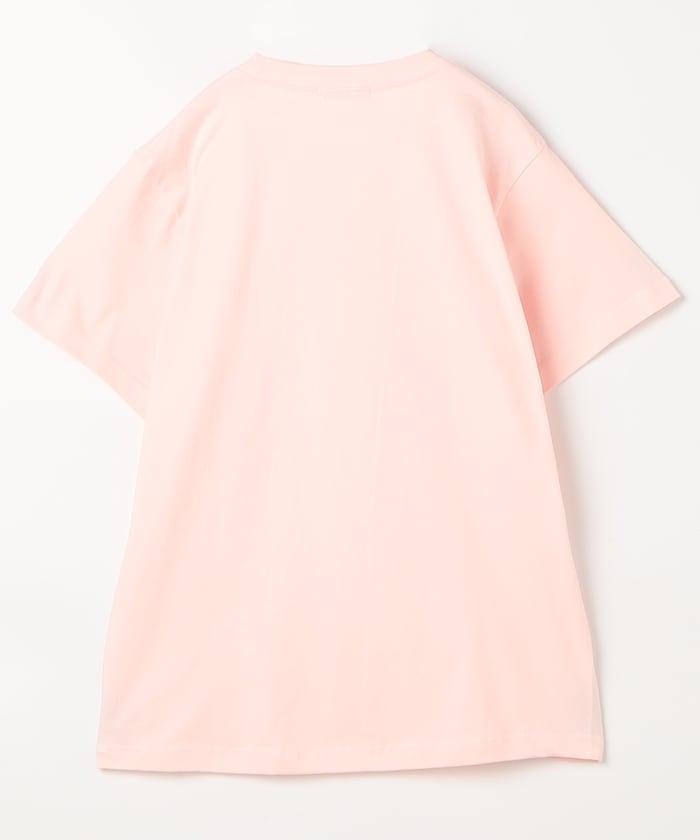 女孩子照片海灘拱形logo T恤