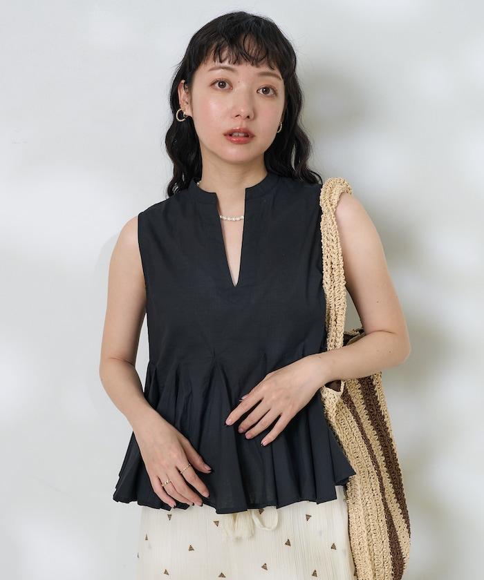 印度 鑰匙領喇叭袖上衣