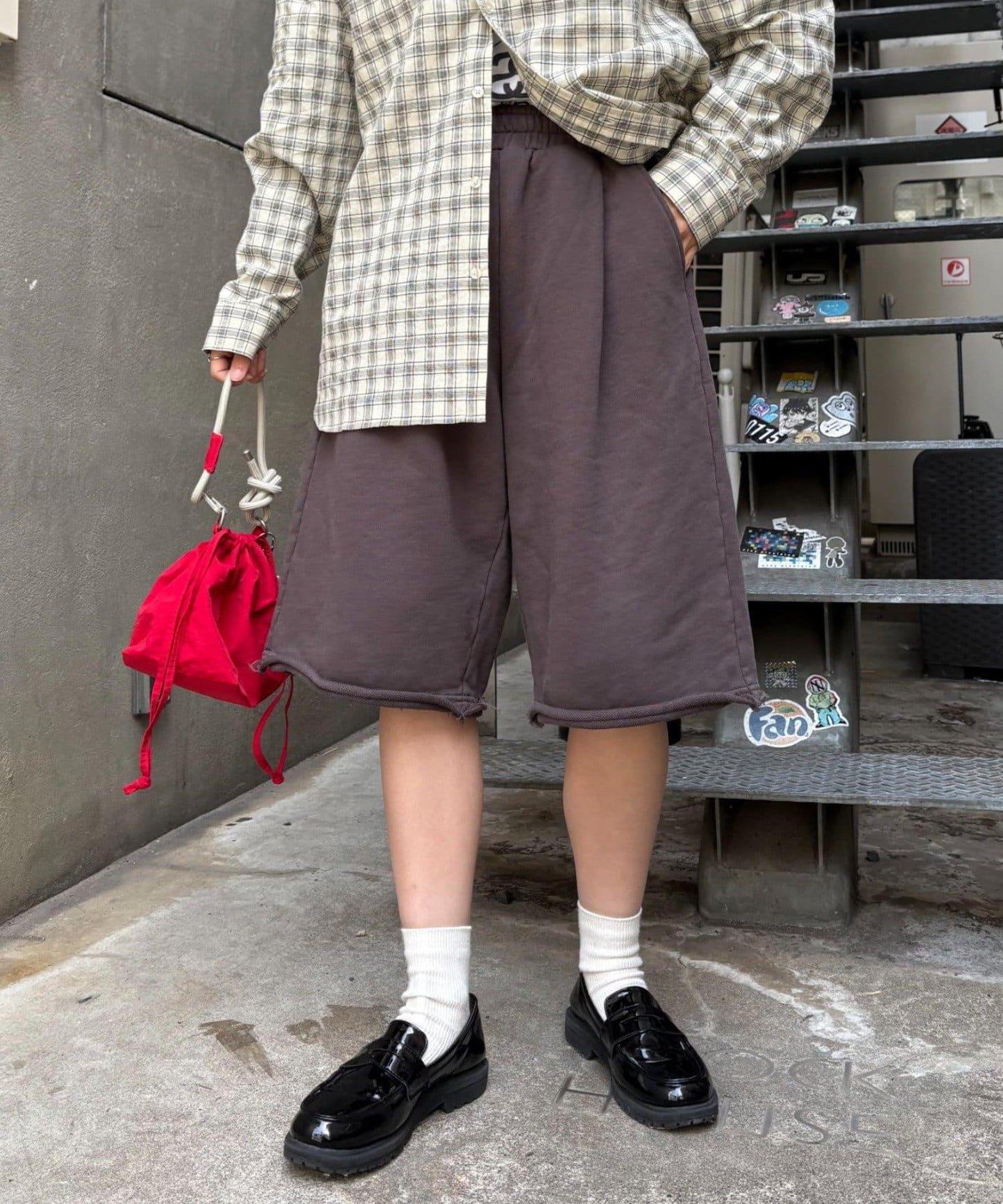 【男女通用】拼花衛衣短褲