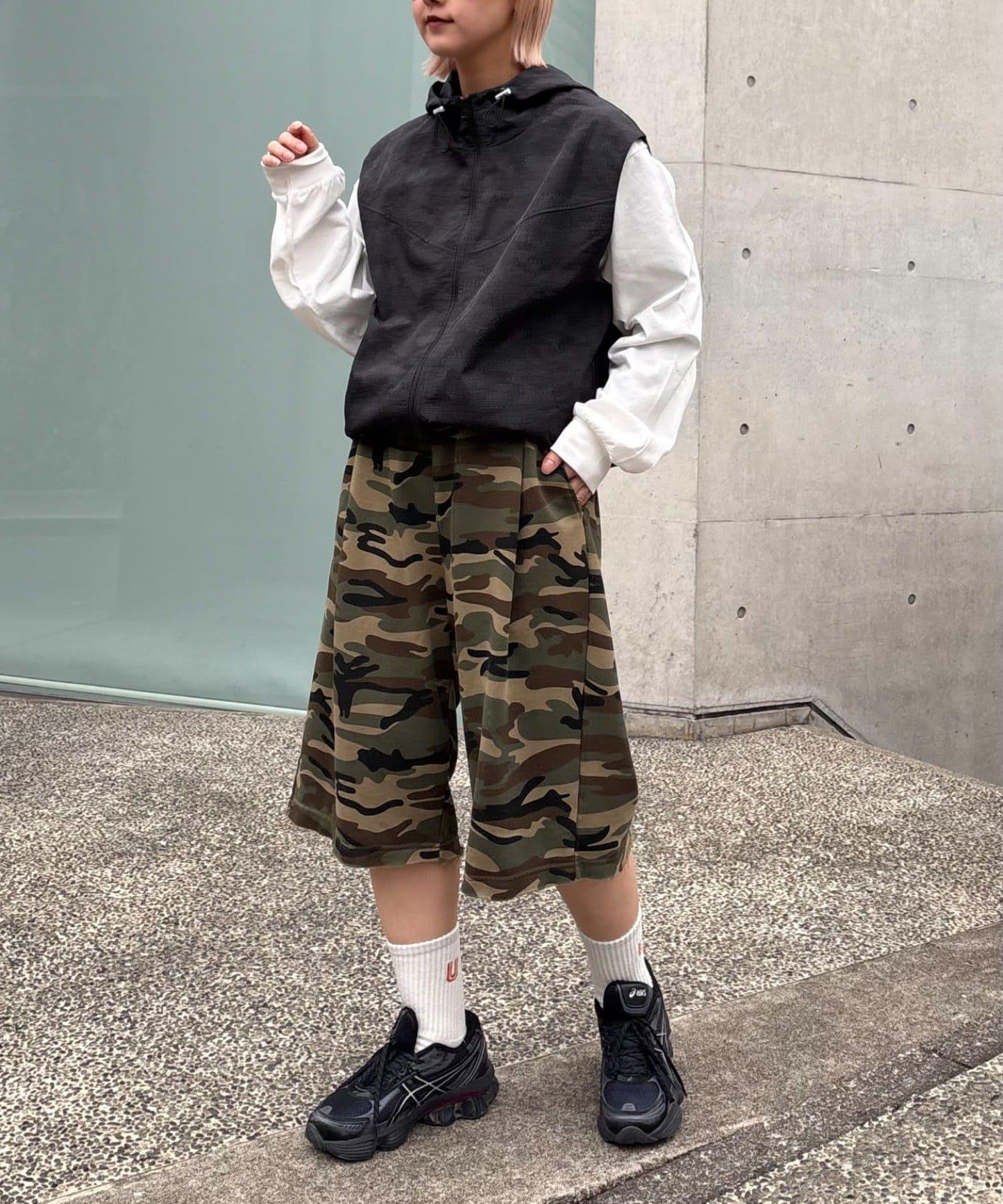 【男女通用】拼花衛衣短褲