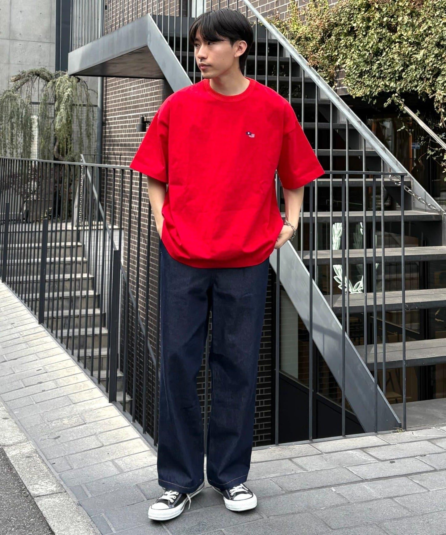 【男女通用】寬鬆剪裁圖案印花T恤