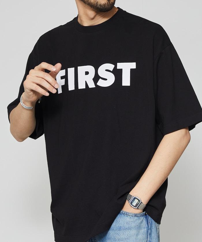 6盎司 前面標誌印花 圓領T恤 / 印花T恤 FIRST