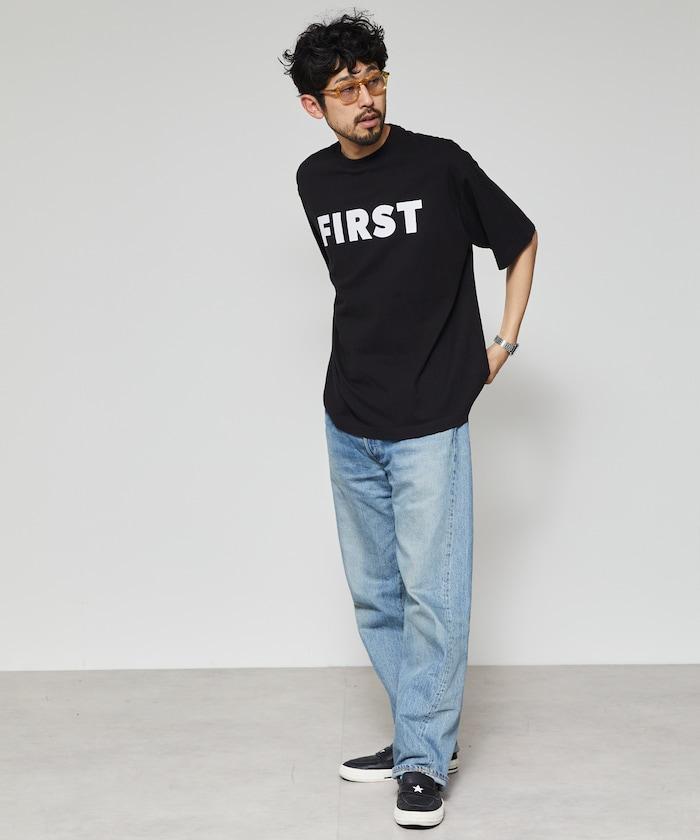 6盎司 前面標誌印花 圓領T恤 / 印花T恤 FIRST