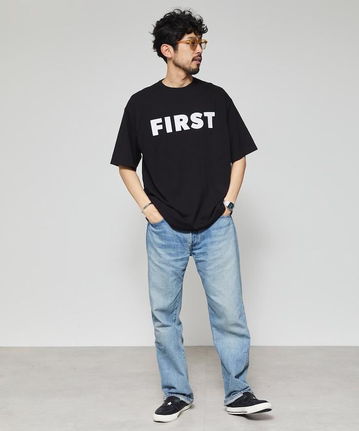 6盎司 前面標誌印花 圓領T恤 / 印花T恤 FIRST
