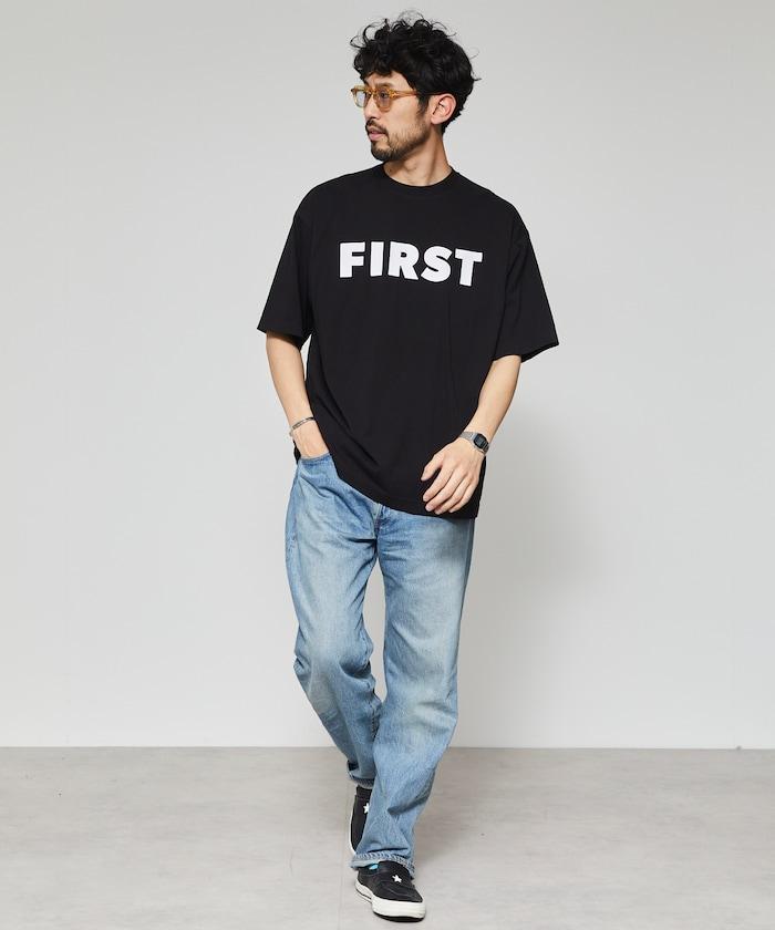 6盎司 前面標誌印花 圓領T恤 / 印花T恤 FIRST