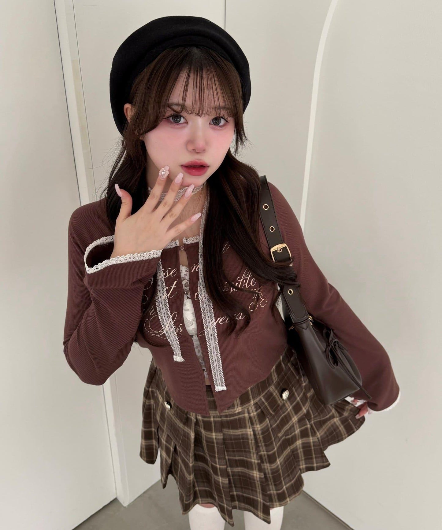 Shion 褶皺迷你裙