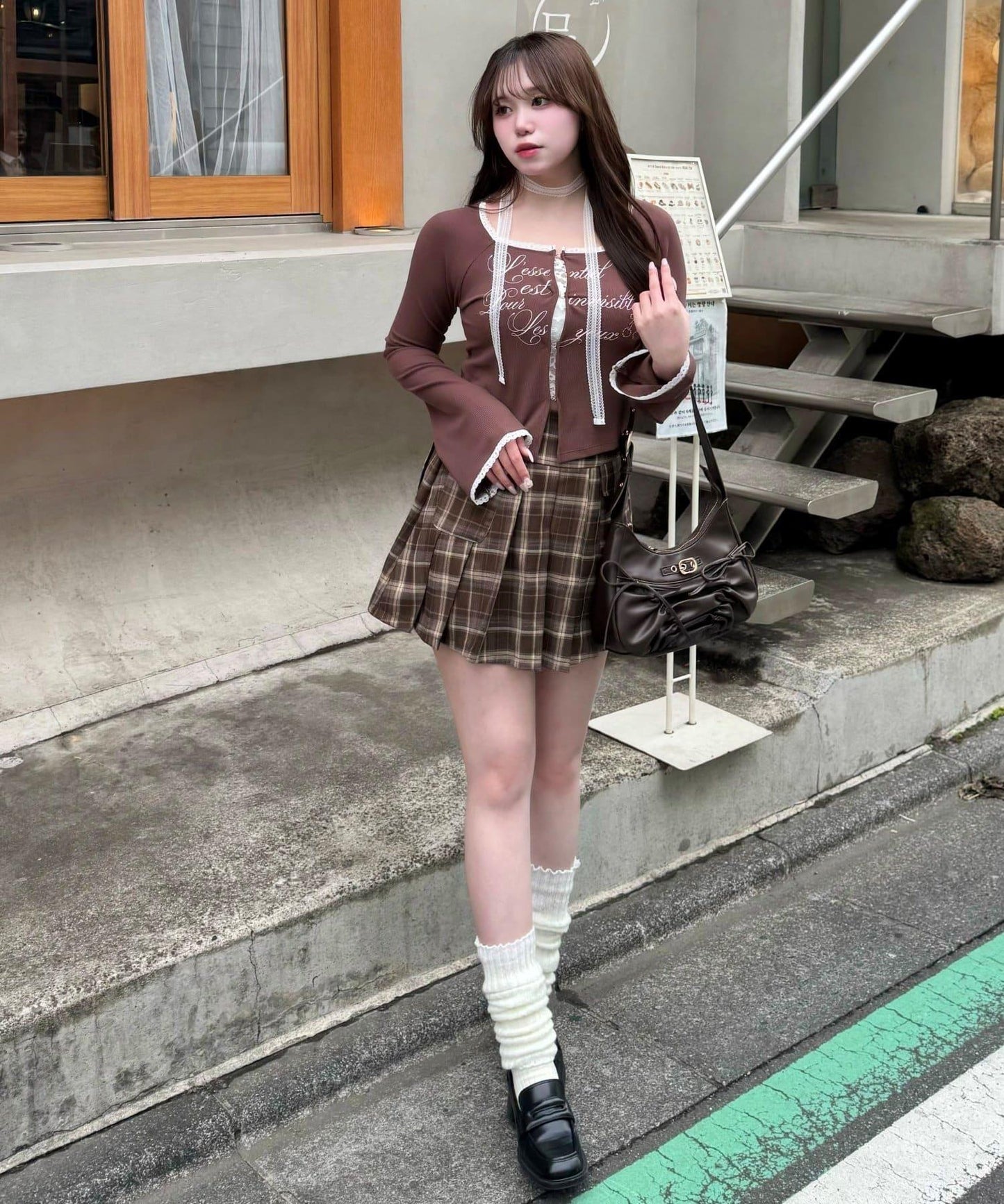 Shion 褶皺迷你裙