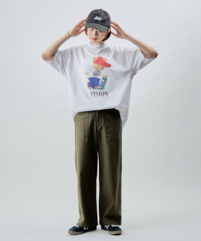 Bear Skate圖案印花T恤