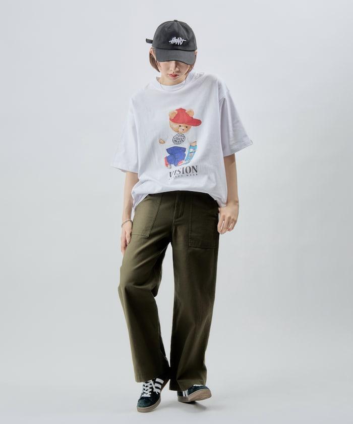 Bear Skate圖案印花T恤