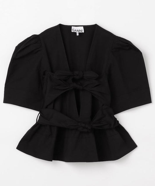 洗水彈力棉繫帶/ W0378 / 女士襯衫