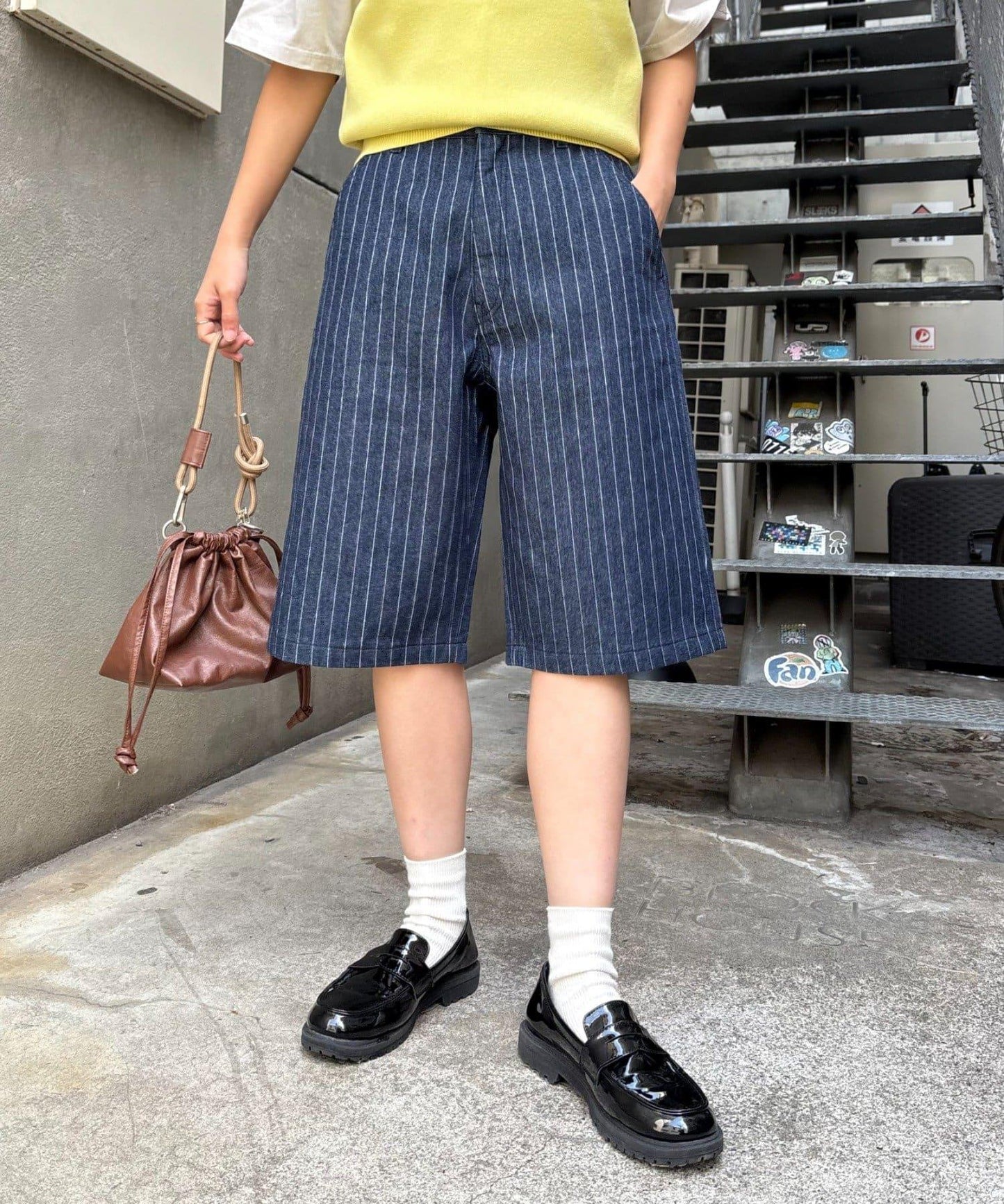【男女通用】混搭牛仔短褲