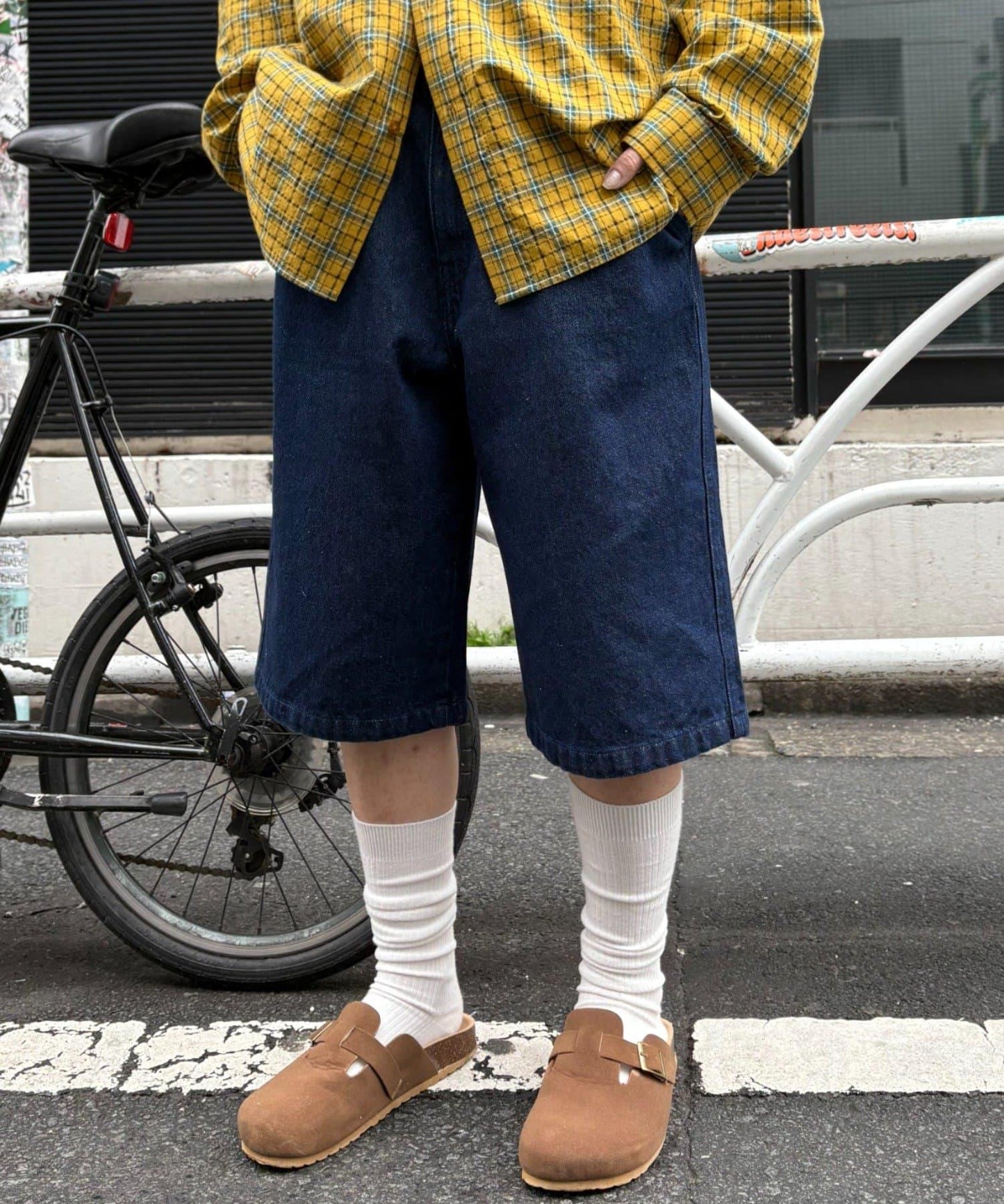 【男女通用】混搭牛仔短褲