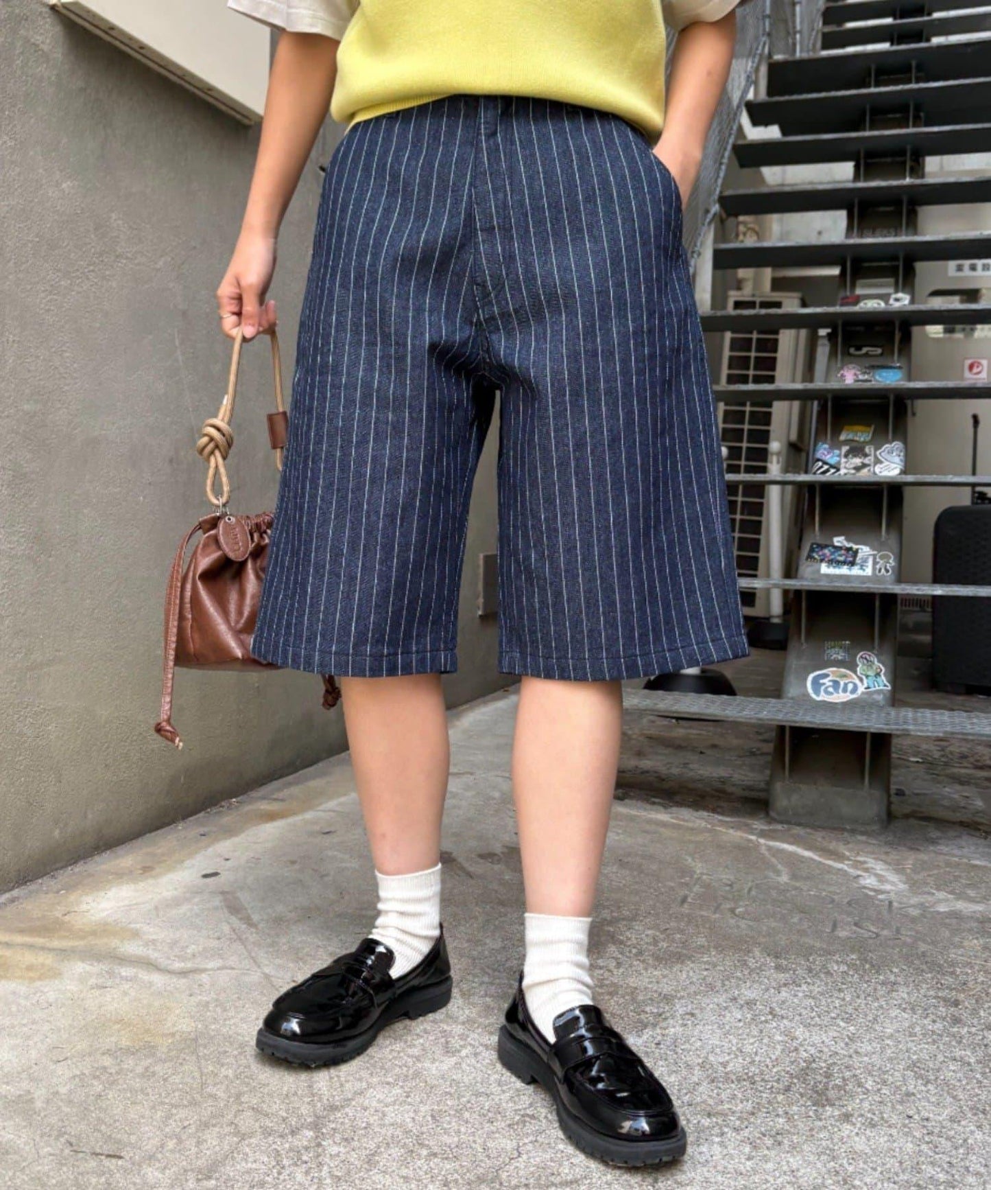【男女通用】混搭牛仔短褲