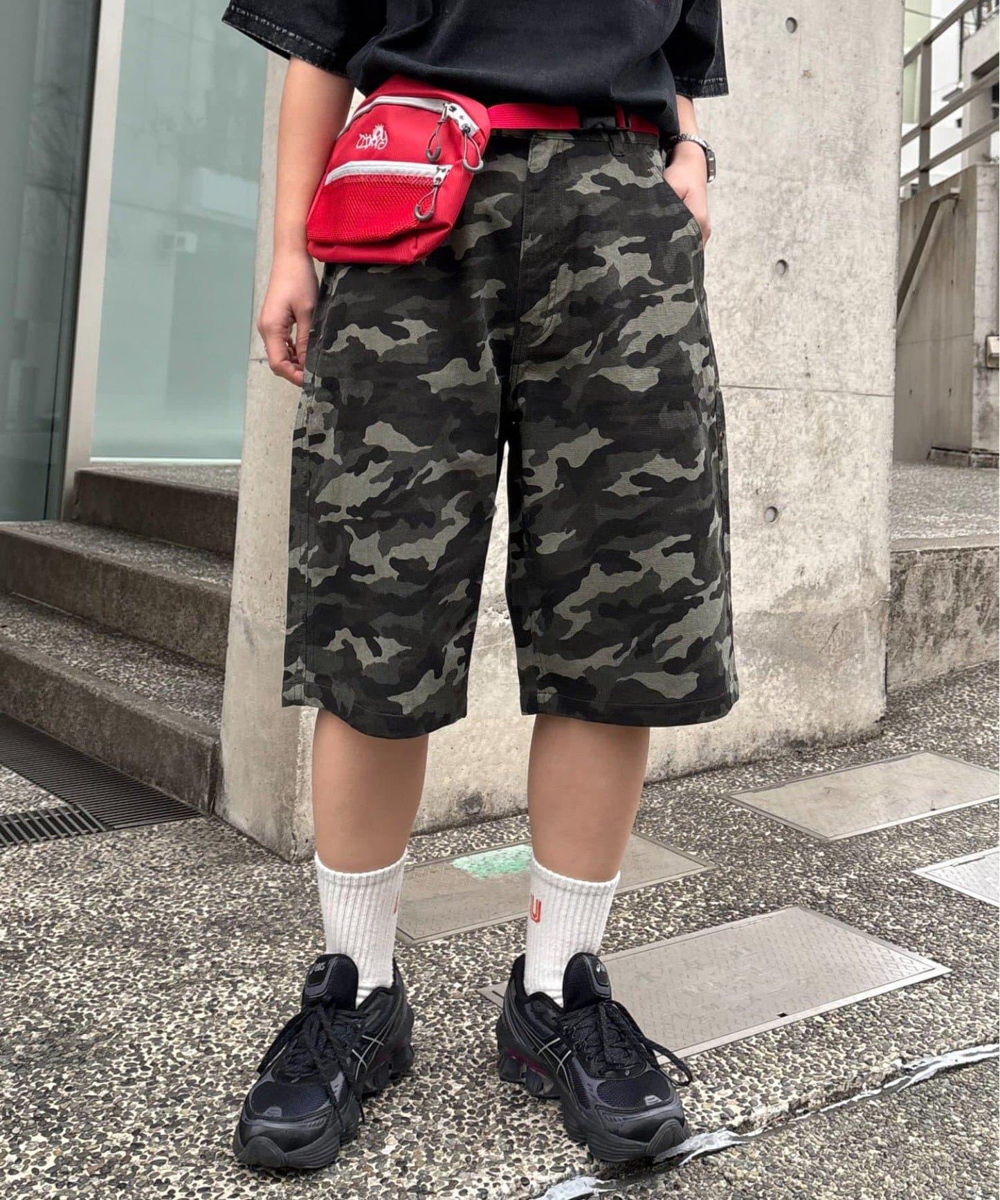 【男女通用】混搭牛仔短褲