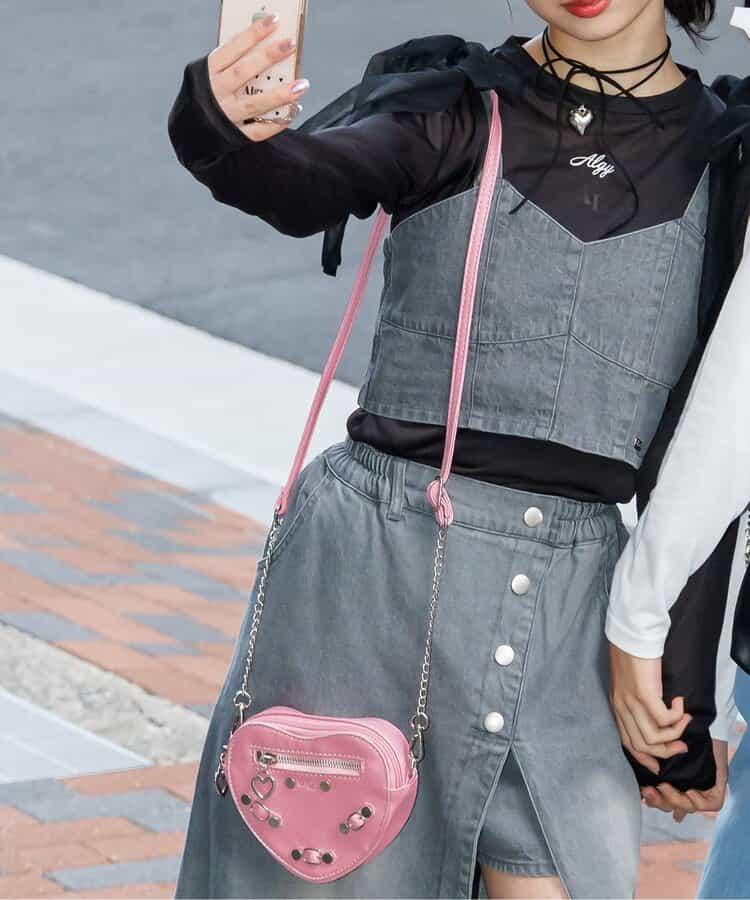 心形迷你肩包