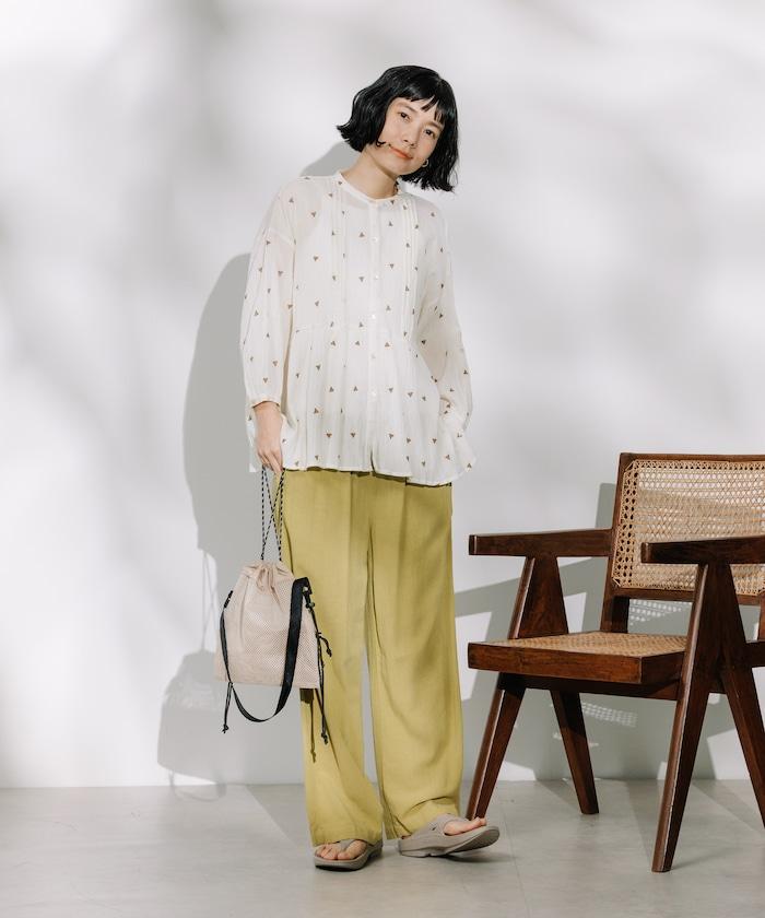 印度 幾何學 刺繡襯衫<套裝搭配款>