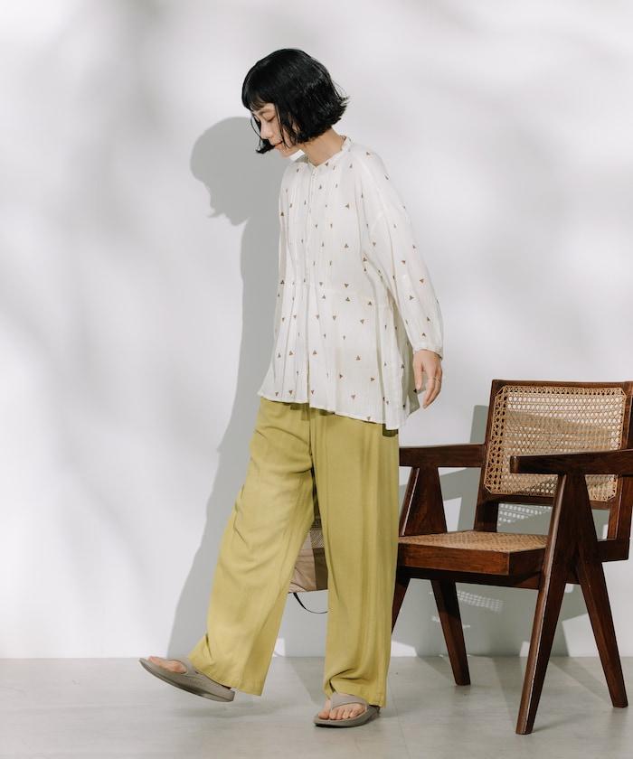 印度 幾何學 刺繡襯衫<套裝搭配款>