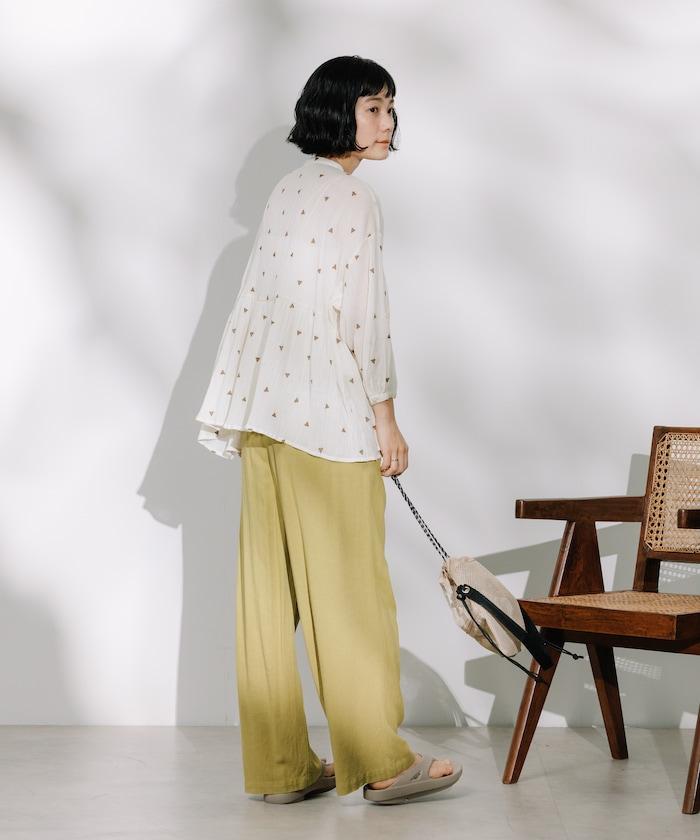 印度 幾何學 刺繡襯衫<套裝搭配款>