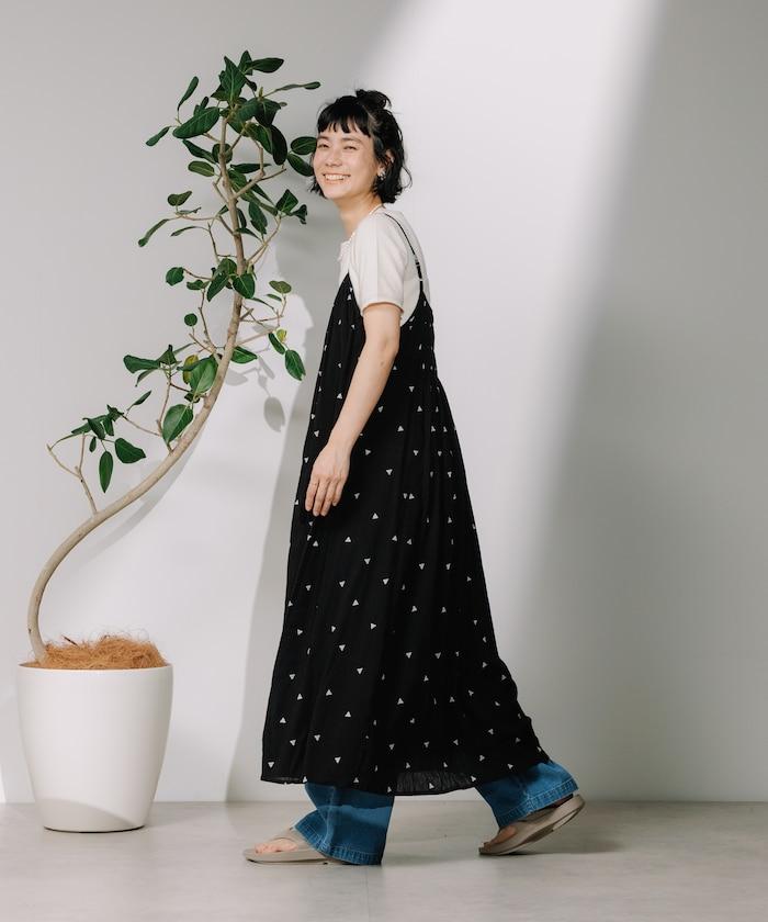 印度 幾何刺繡 女士連衣裙