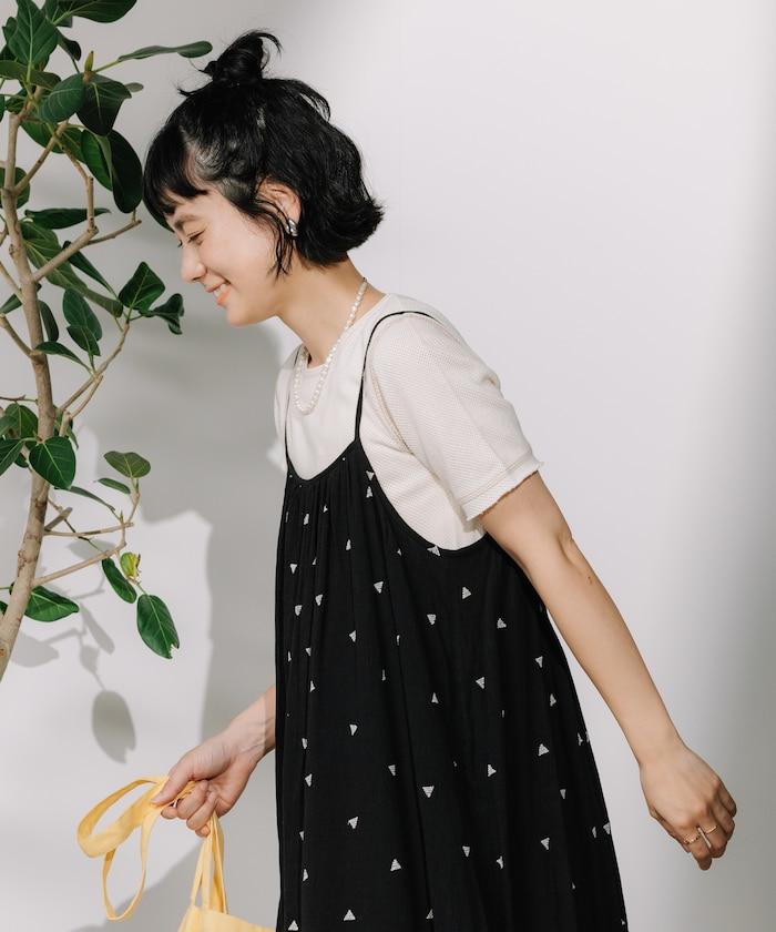 印度 幾何刺繡 女士連衣裙