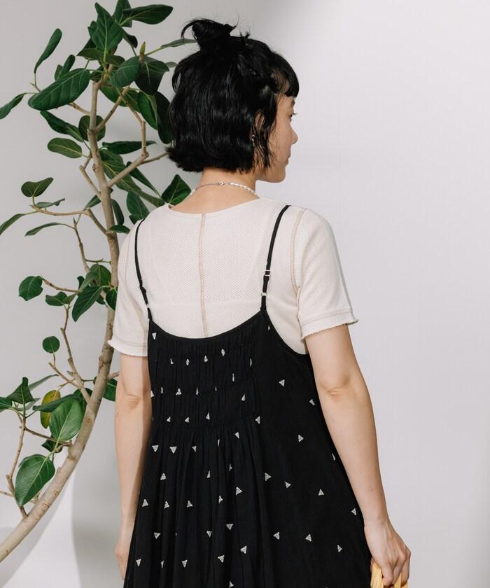 印度 幾何刺繡 女士連衣裙