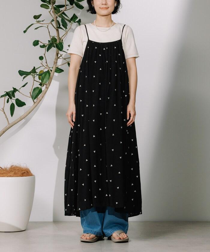 印度 幾何刺繡 女士連衣裙