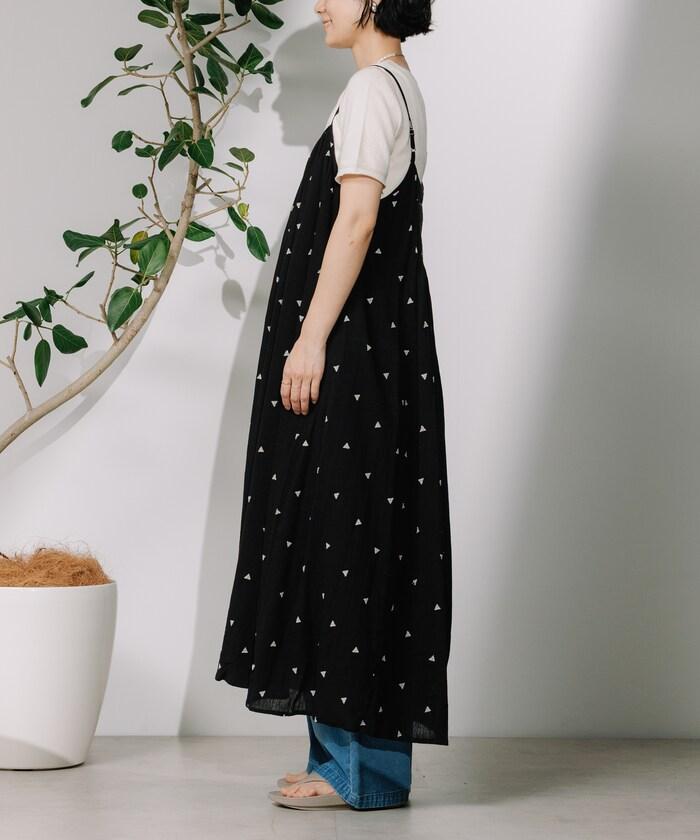 印度 幾何刺繡 女士連衣裙